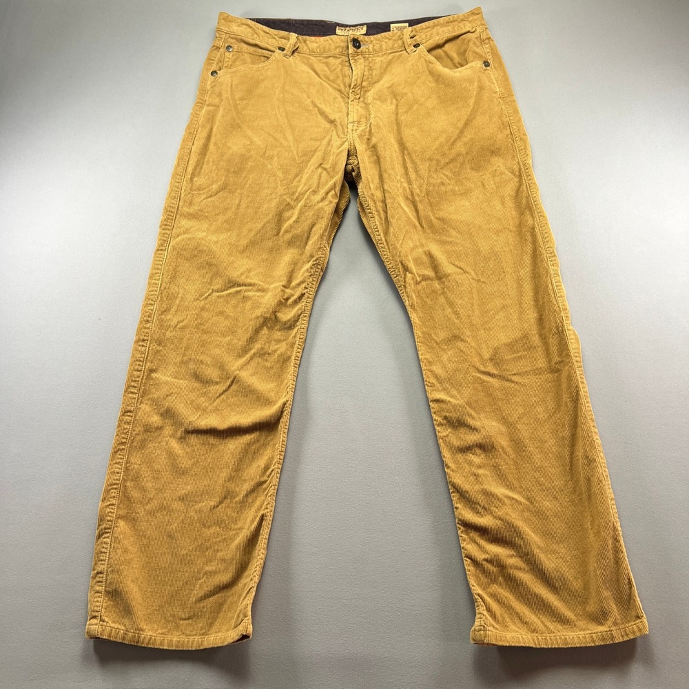 Get Lucky Corduroy Pants Mens 38x32 Brown Cotton Chino Mid Rise Straight Leg
